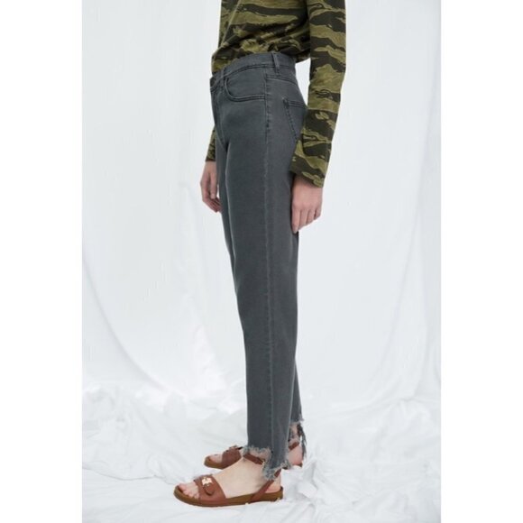 NWT Anthropologie Jeans Grey Straight Leg High Rise Size 26 - Picture 8 of 9